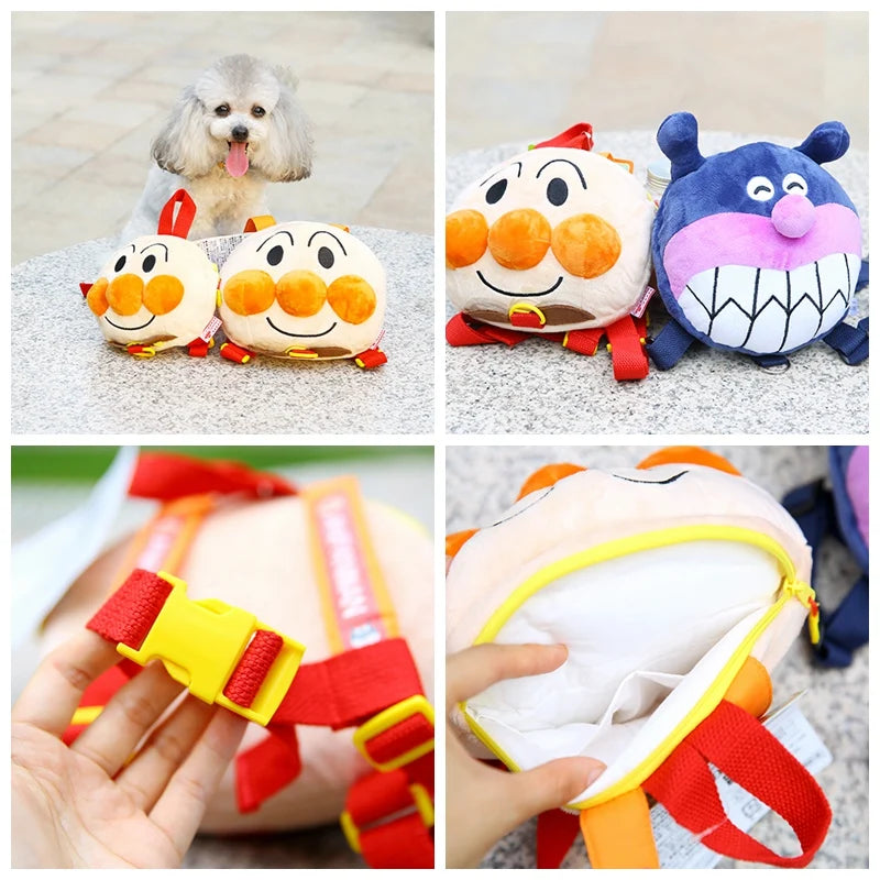 Cute Cartoon Dog Backpack Harness Outdoor School Bag Carrier Walking with Leash Set Travel Small Medium Animal Pet Collar Goods