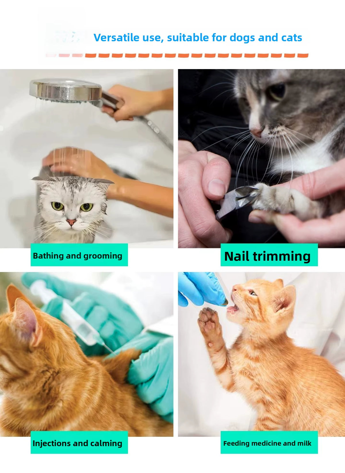 Pet Bathing Fixed Dog Bed Bathing Hammock Grooming Tool Small Medium Large Dogs Cats Nail Clipper Hair Cutter No Scratch ...